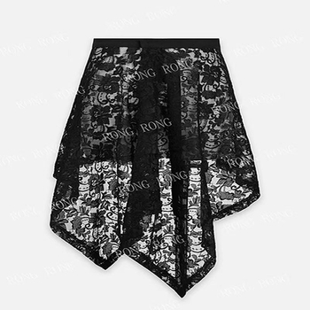 Centură de talie dantelată, talie înaltă, stil versatil, vară, lungime sub 60 cm