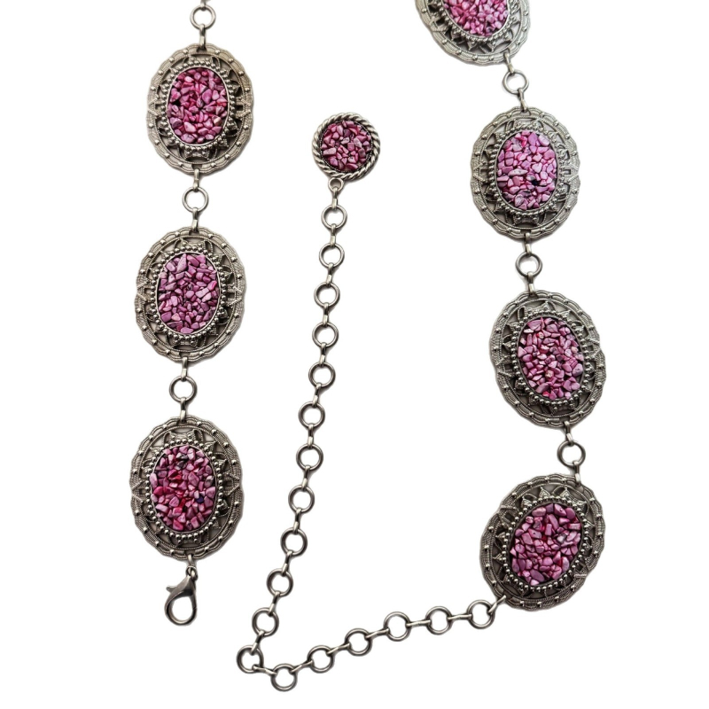 Lanț de talie metalic, lățime 5,2 cm, design cu un singur buclă, pentru femei adulte