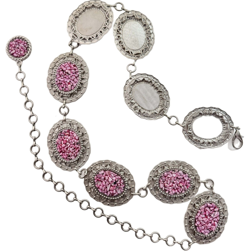 Lanț de talie metalic, lățime 5,2 cm, design cu un singur buclă, pentru femei adulte