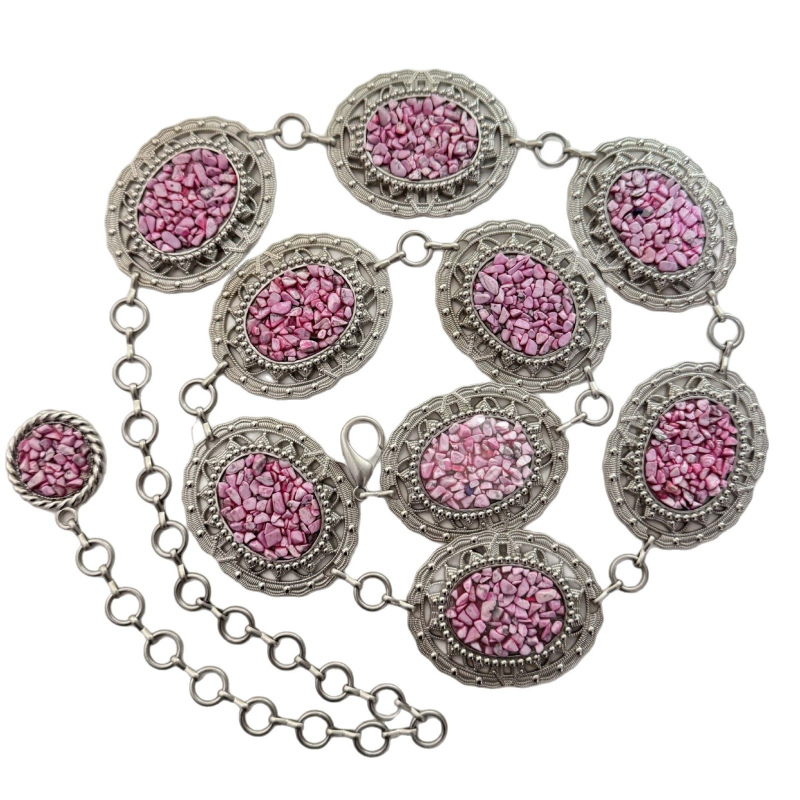 Lanț de talie metalic, lățime 5,2 cm, design cu un singur buclă, pentru femei adulte