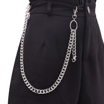 Pojasni lanac – hip-hop stil, metalni materijal, unisex, jedna petlja za pojas, proljeće 2025