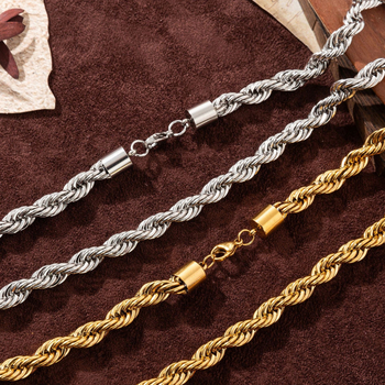 Colier din oțel inoxidabil, lanț drept, formă inimă, electroplacare, stil Old Money