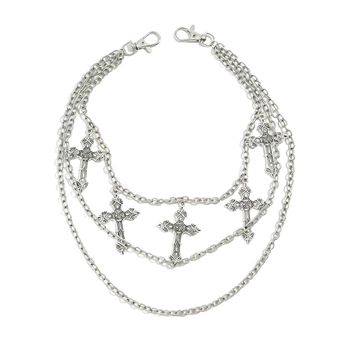 Unisex metalni kaiš za struk, višeslojni dizajn, modni stil