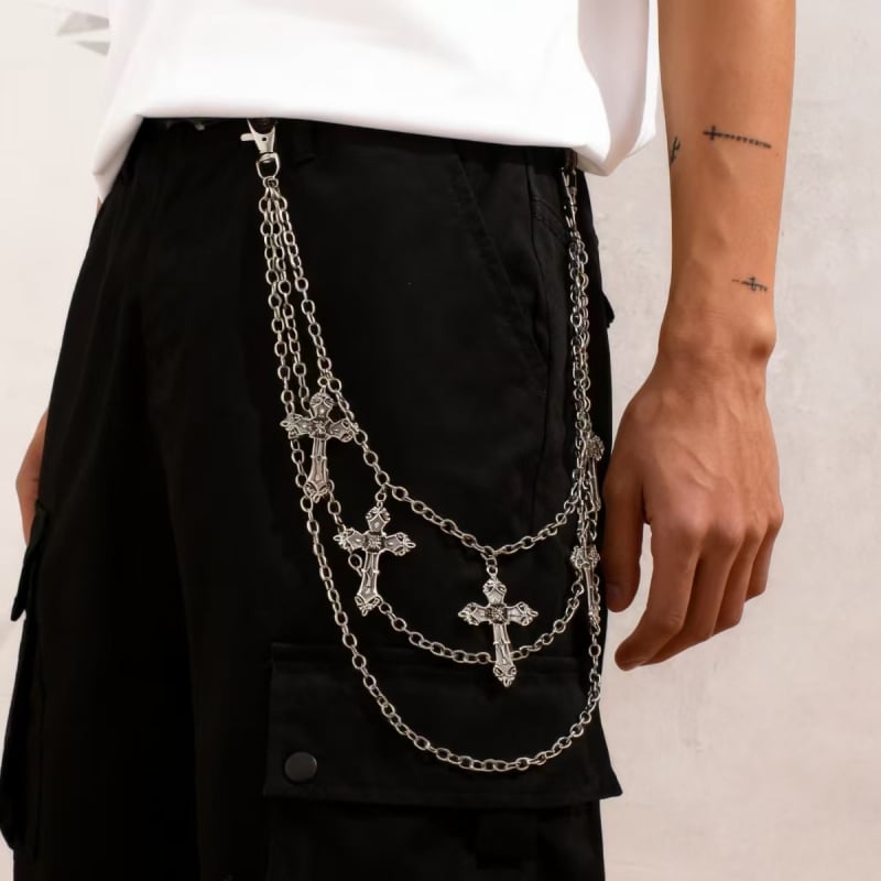 Unisex metalni kaiš za struk, višeslojni dizajn, modni stil