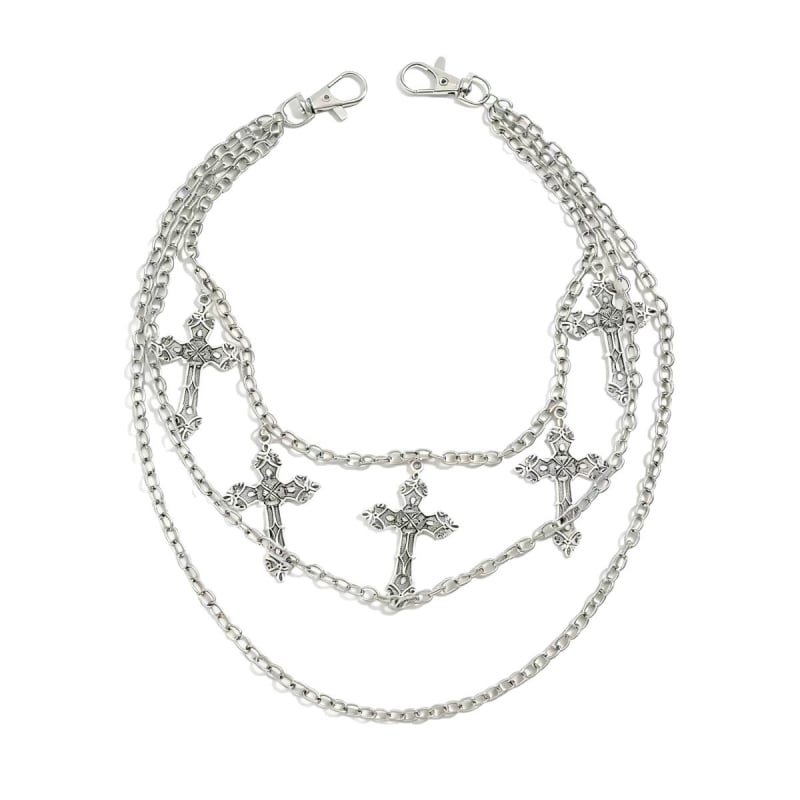 Unisex metalni kaiš za struk, višeslojni dizajn, modni stil
