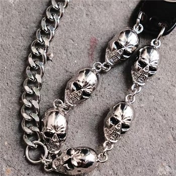 Hip-hop lanac za struk, metalni, dvostruki krug, duljina 60–80 cm