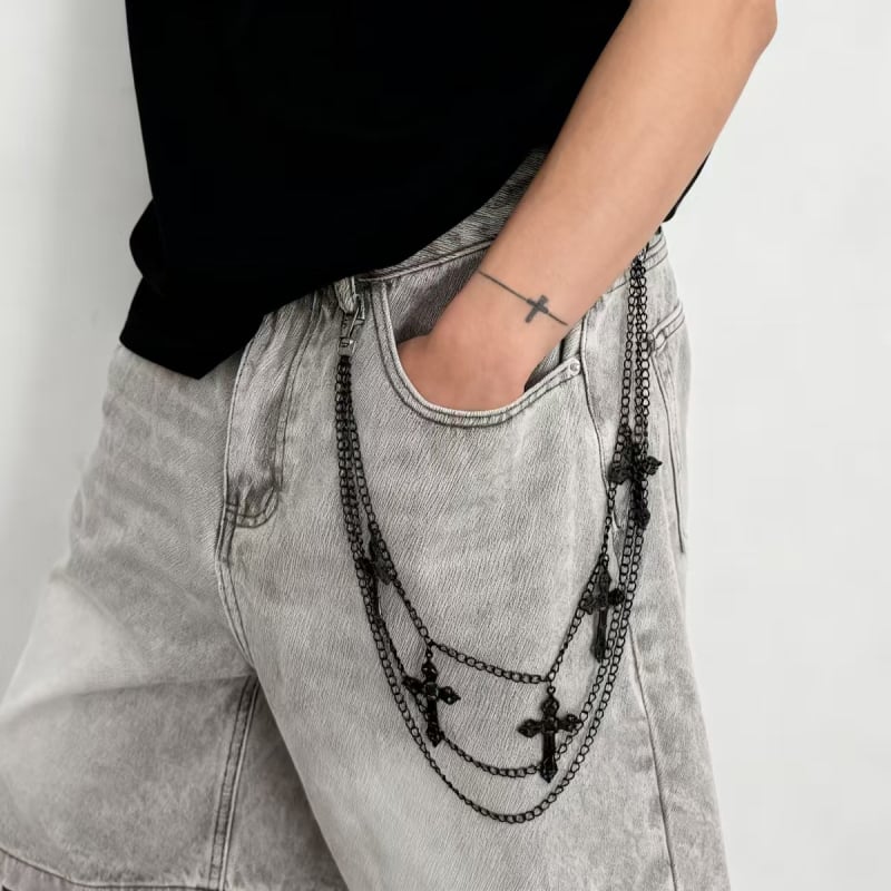 Struk lanac - metalni hip-hop dodatak za unisex odrasle, duljina ispod 60 cm