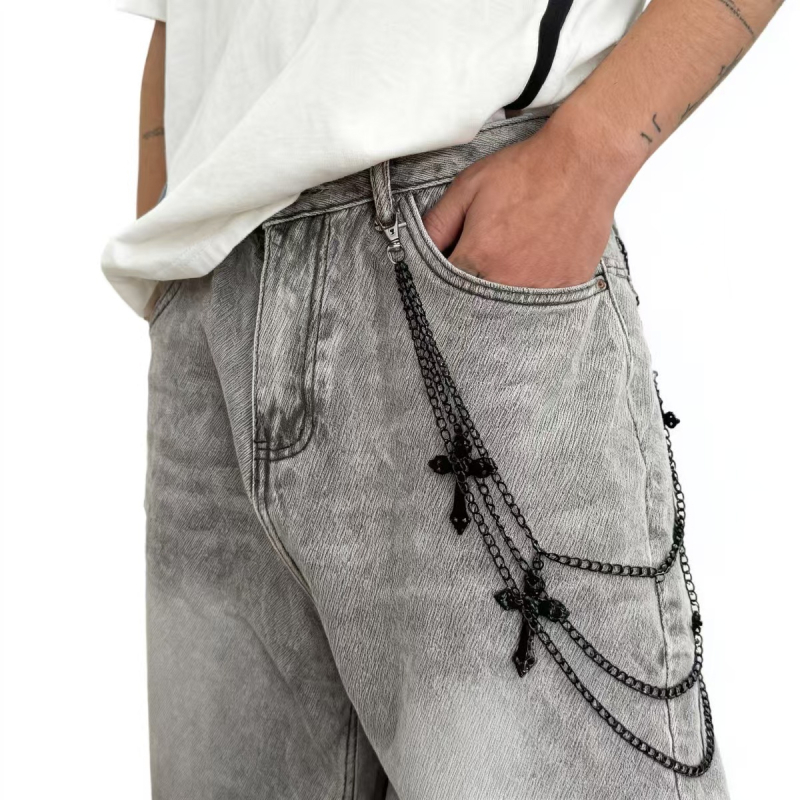 Struk lanac - metalni hip-hop dodatak za unisex odrasle, duljina ispod 60 cm