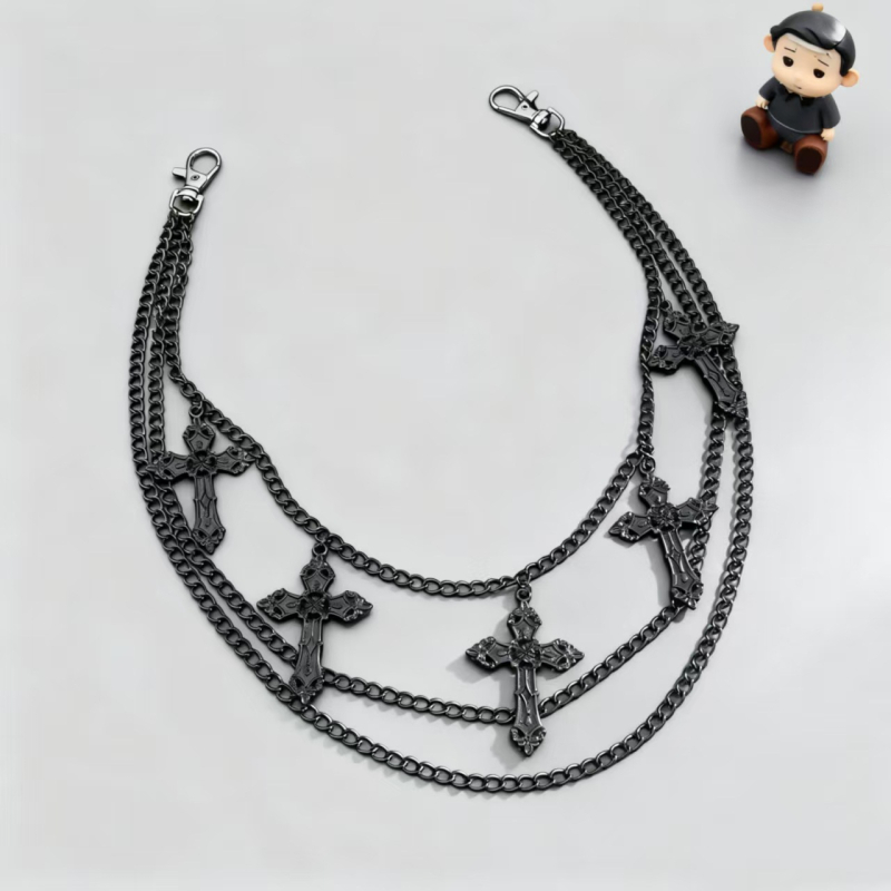 Struk lanac - metalni hip-hop dodatak za unisex odrasle, duljina ispod 60 cm