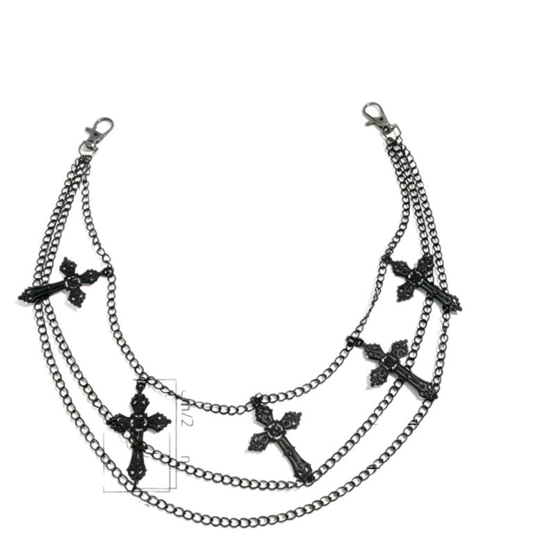 Struk lanac - metalni hip-hop dodatak za unisex odrasle, duljina ispod 60 cm