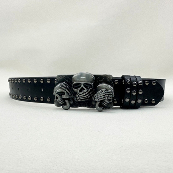 PU bőrből készült öv, ötvözet csattal, pattintós zárás, szélesség 2–4 cm, punk street hip-hop stílus