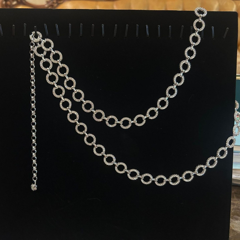 Ženski lanac za struk, svestran stil, metalni materijal, duljina 100 cm, širina 1,4 cm