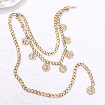 Metalni pojas za struk za žene — dekorativni pojas za haljinu, duljina 105 cm, Lihan Jewelry, Ljeto 2021