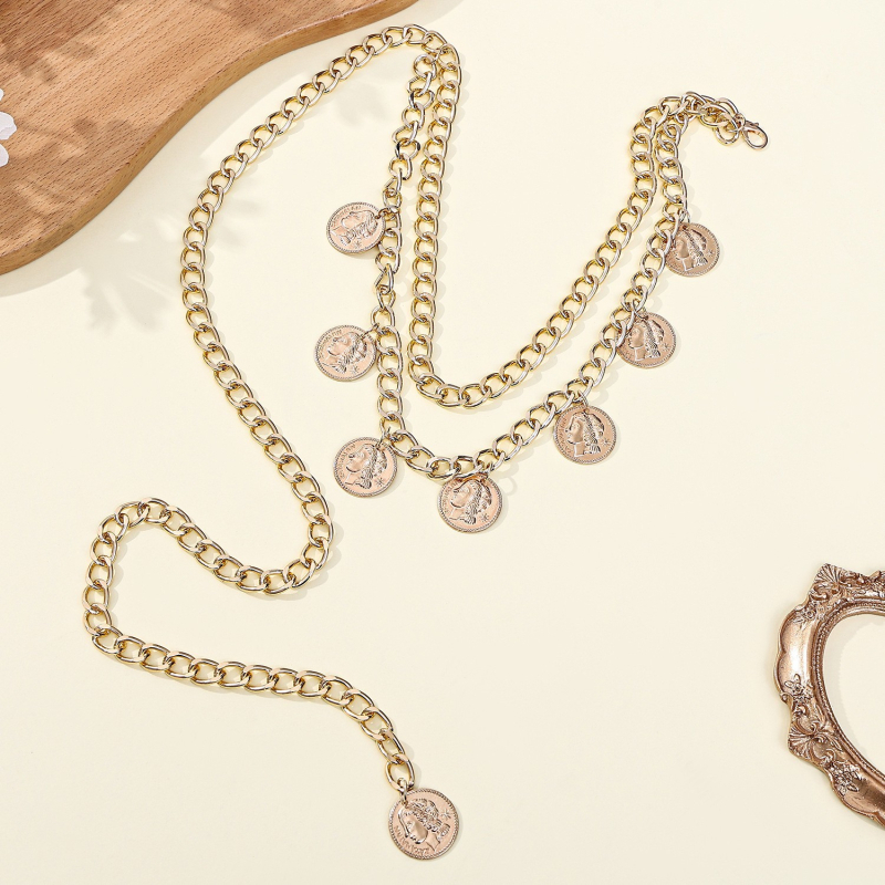 Metalni pojas za struk za žene — dekorativni pojas za haljinu, duljina 105 cm, Lihan Jewelry, Ljeto 2021