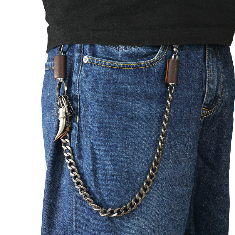 Lančani kaiš za struk – metal, punk stil, dvostruki lanac, unisex za mlade, izlazak jeseni 2024
