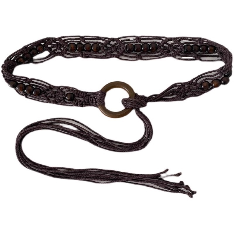 Lanț talie din cânepă țesut, stil retro, potrivit primăvară-vară-toamnă