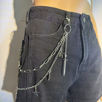 Lanac za struk - metal, unisex, dvostruki krugovi petlji remena, proljeće 2025 izlazak