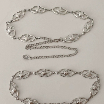 Metalni lanac za pojas, unisex, svestran dodatak za odjeću; širina 3,8 cm; duljina 115 cm