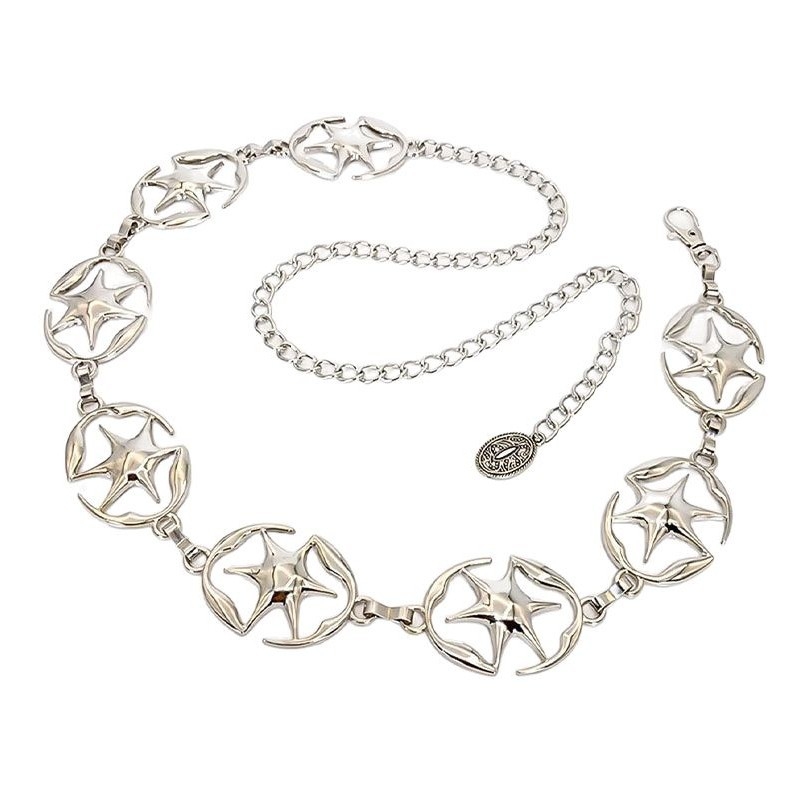 Metalni lanac za pojas, unisex, svestran dodatak za odjeću; širina 3,8 cm; duljina 115 cm