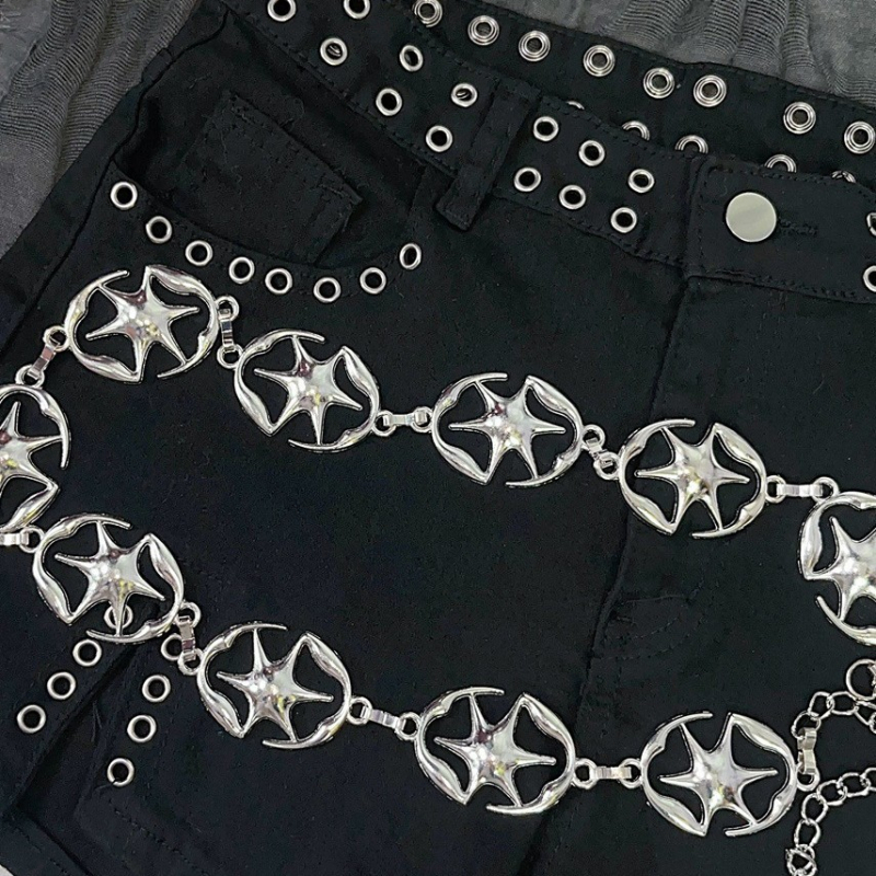 Metalni lanac za pojas, unisex, svestran dodatak za odjeću; širina 3,8 cm; duljina 115 cm