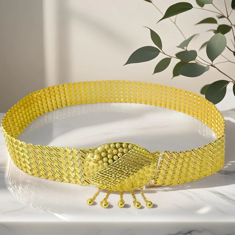 Metalni pojas za struk, etnički retro stil, unisex, duljina 105 cm, širina 0.5 cm