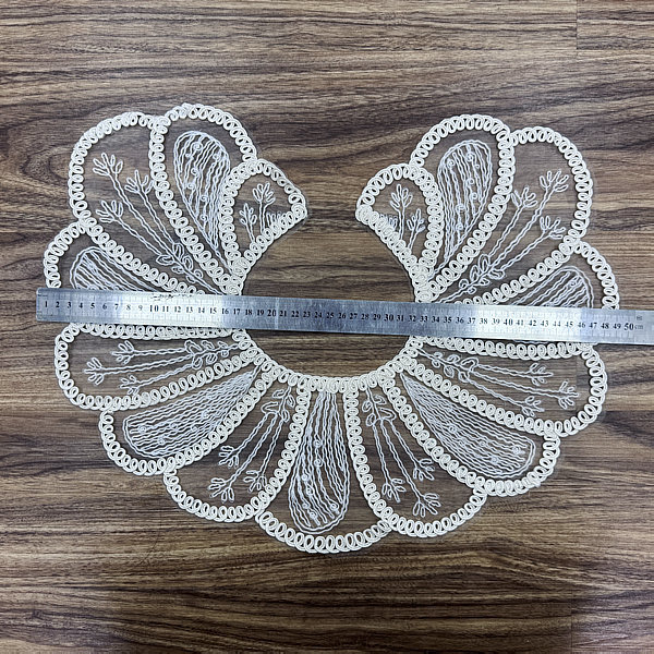 Dekorativni lažni ovratnik s cvjetnim uzorkom za žene — lažni ovratnik, viskoza i poliester