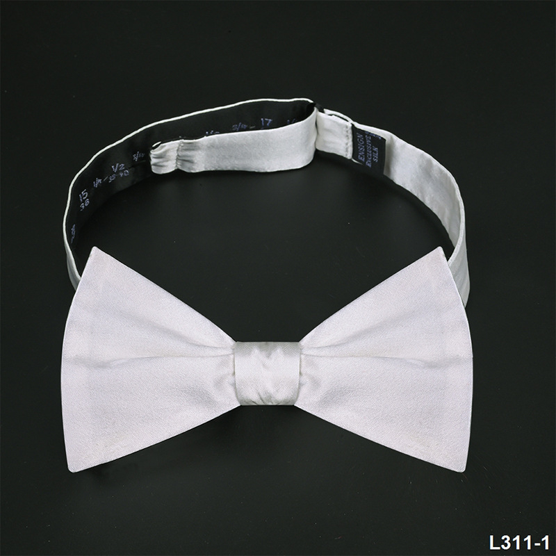 Папийонка от коприна Mulberry, монохромна, жакард, унисекс