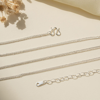 Nakit od 999 srebra s geometrijskim privjeskom, lanac u stilu Chopard, elektroplating, unisex, lagani luksuz — Sweetheart