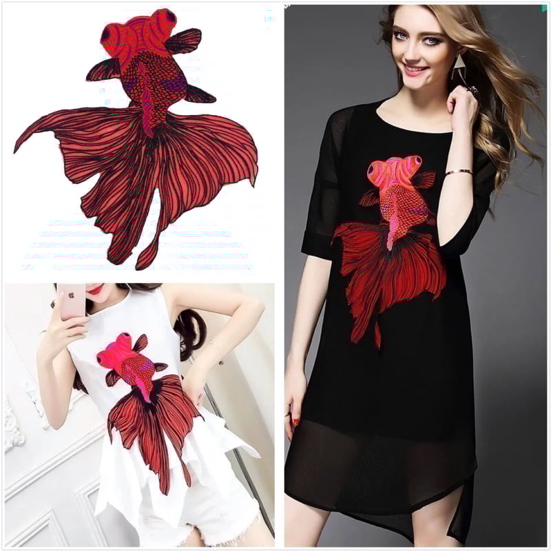 Hímzett poliészter folt | Heng Li márka | Női ruházathoz, dekorációhoz, kézműves projektekhez, gyerekruhákhoz