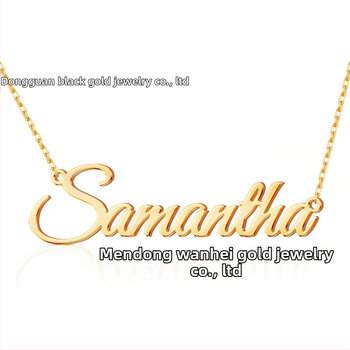 Pritaikytas vardo kaklaraištis su inicialais, nerūdijantis plienas, elektroplakavimas, Black Gold prekinis ženklas
