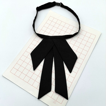 Женска яка с пеперудена вратовръзка, стил стрелка, полиестер, едноцветна, индивидуално опакована, възможна персонализация, есен 2024