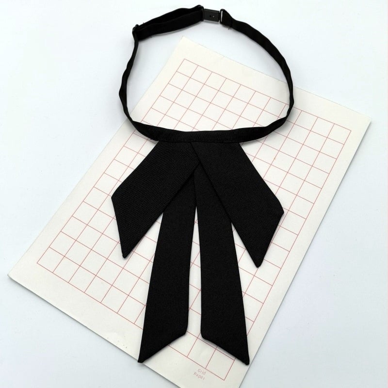 Женска яка с пеперудена вратовръзка, стил стрелка, полиестер, едноцветна, индивидуално опакована, възможна персонализация, есен 2024