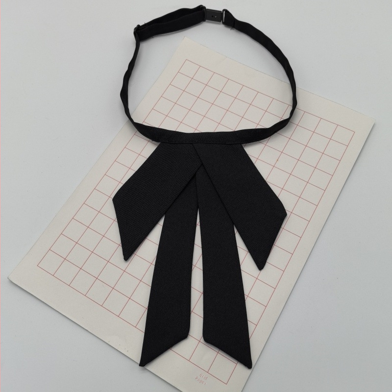 Женска яка с пеперудена вратовръзка, стил стрелка, полиестер, едноцветна, индивидуално опакована, възможна персонализация, есен 2024