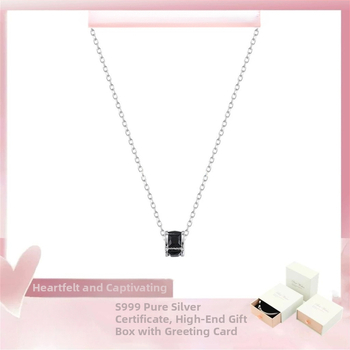 Kaklo grandinė iš 999 sidabro, rankų darbo, klavikulinė grandinė, natūralus stilius