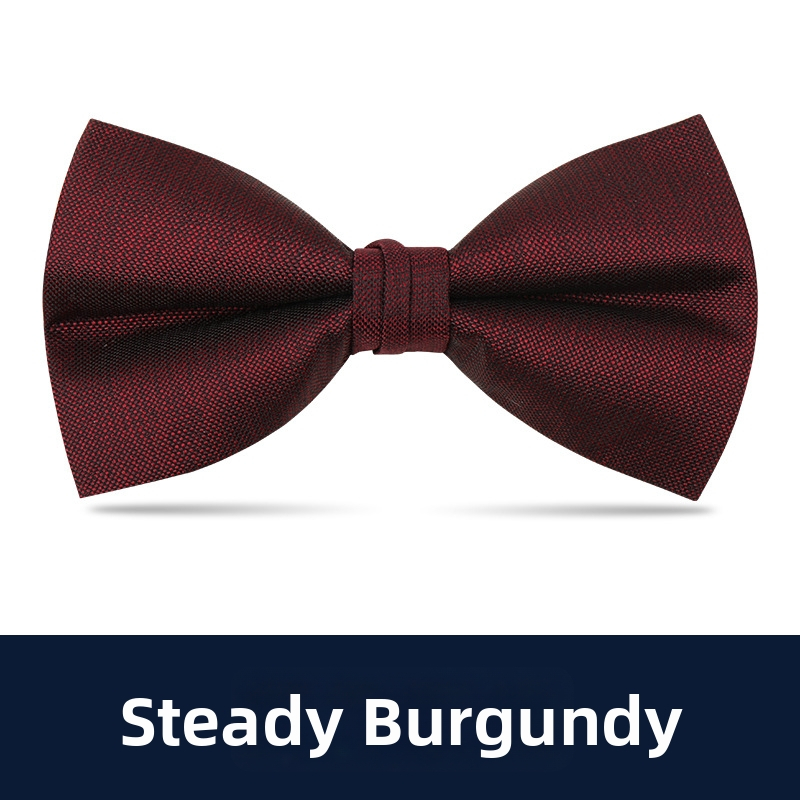 Пеперудена вратовръзка за сватба и кумове, жакардова обработка, плоска глава, райетен модел, полиестерен материал и подплата