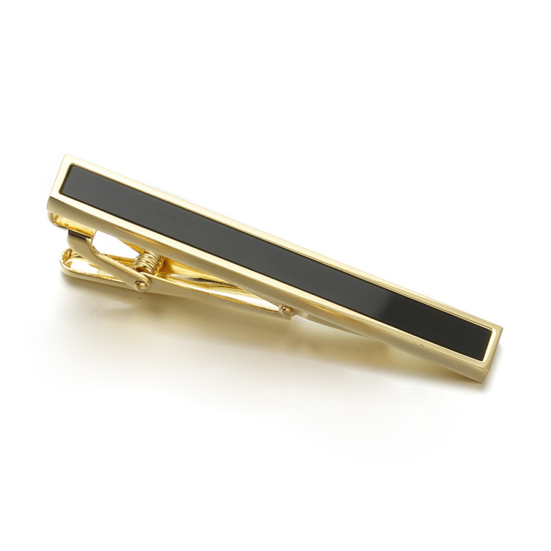 Klip na kravatu pre mužov – geometrický jednofarebný dizajn, meď s 24k čistotou, plochá hlava, kórejský štýl, značka VAGULA