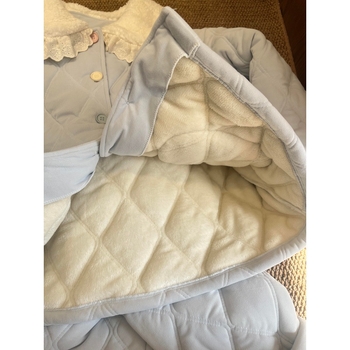 Quiltelt pizsama szett, koreai stílusú, kerek nyakú, vastag anyag 201-250 g/m², hosszú ujjú felső és nadrág, otthonra és kültérre, téli 2025