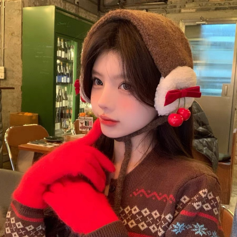 Dámske plyšové earmuffs — teplé a vetruodolné; materiál: akryl / falošná vlna; vhodné pre vonkajšie aktivity (lyžovanie, cyklistika)