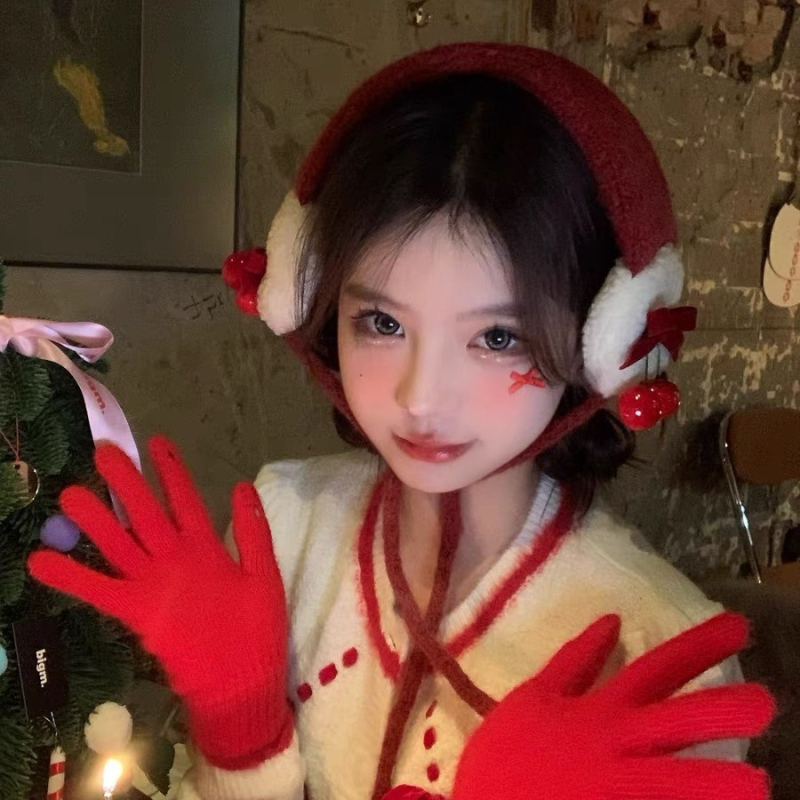 Dámske plyšové earmuffs — teplé a vetruodolné; materiál: akryl / falošná vlna; vhodné pre vonkajšie aktivity (lyžovanie, cyklistika)