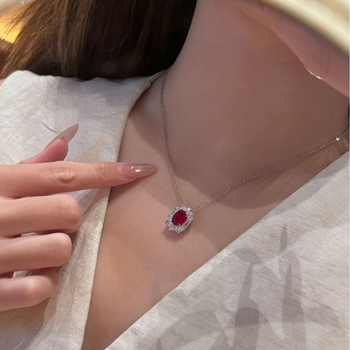 Colier din cupru cu pandantiv oval geometric, placare electroplată, lanț standard, 4–6 g