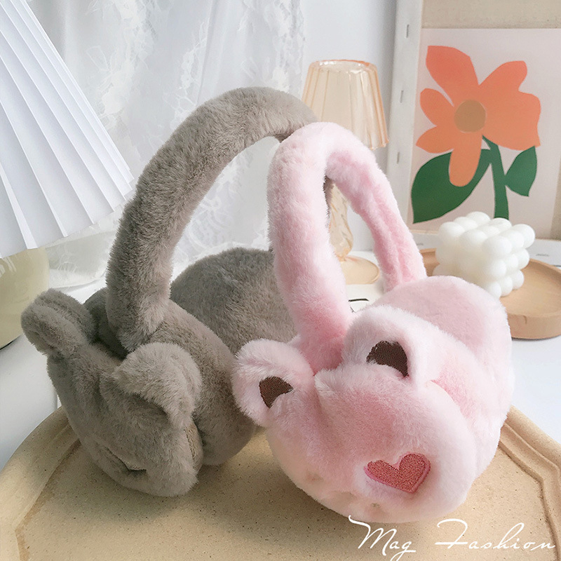 Γυναικείοι θερμαντήρες αυτιών με γατούλα – βελούδινο ύφασμα, καρτούν στυλ, χειμώνας, αντιανεμικό, για εξωτερική ποδηλασία