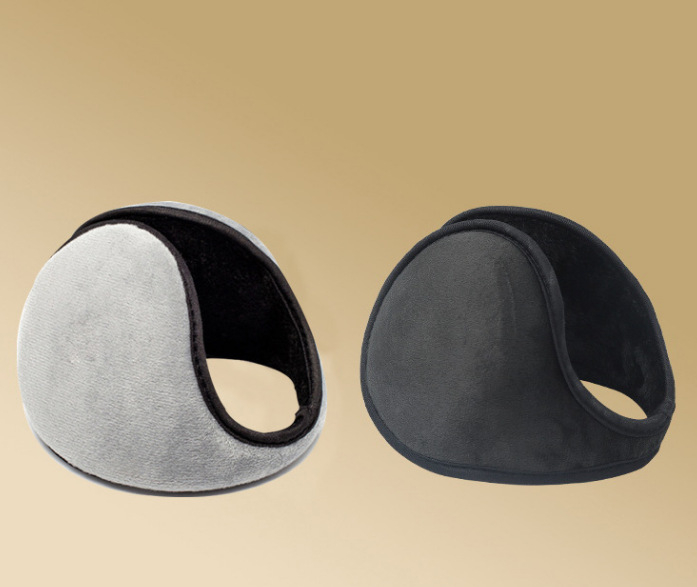 Ζεστοί προστατευτές αυτιών από βελούδινο ύφασμα, Unisex, Back-Wearing στυλ, Μονόχρωμο, διατηρούν τη θερμότητα για υπαίθριο τρέξιμο και ποδηλασία