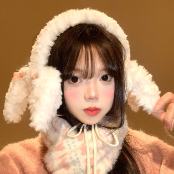 Αφράτα προστατευτικά αυτιών με σχέδιο καρτούν και φουλάρι για τον χειμώνα, unisex ενήλικες