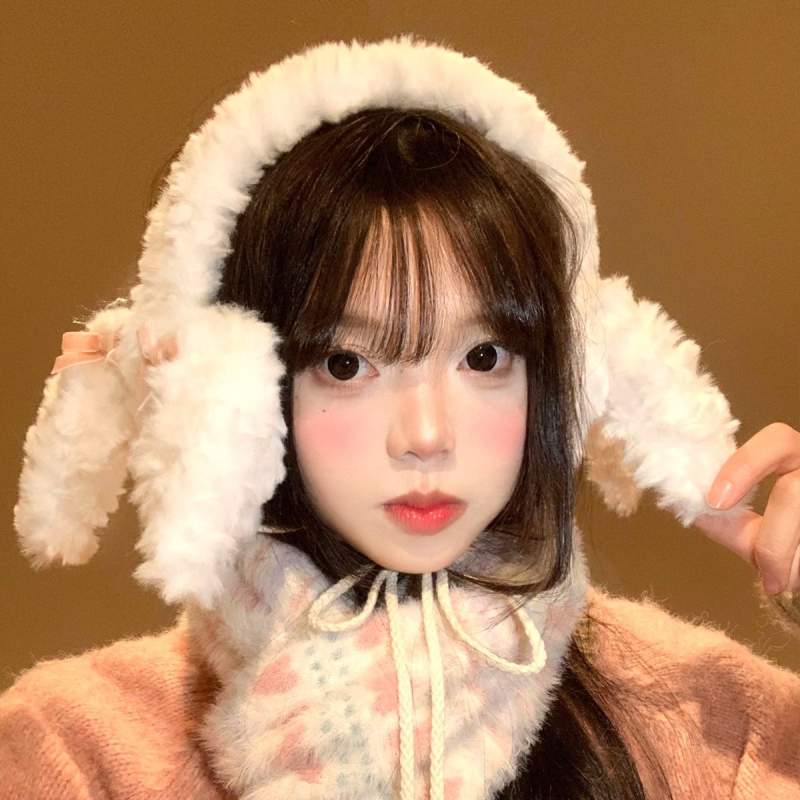 Αφράτα προστατευτικά αυτιών με σχέδιο καρτούν και φουλάρι για τον χειμώνα, unisex ενήλικες