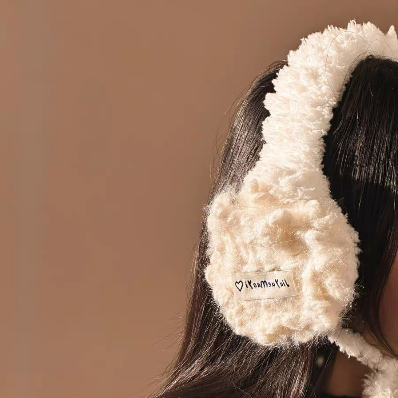 Protecție pentru urechi croșetată cu model fulg de zăpadă și curea — pluș, desen animat, unisex adulți, pentru iarnă, primăvară și toamnă