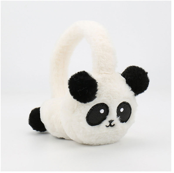 Γούνινα προστατευτικά αυτιών για ενήλικες γυναίκες, μοτίβο Panda, ανθεκτικά στον άνεμο και ζεστά για εξωτερική χρήση το χειμώνα