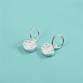 Κρεμαστό σε σχήμα οστού από ασήμι S925, ηλεκτροπλατίωση, κρυστάλλιες λεπτομέρειες