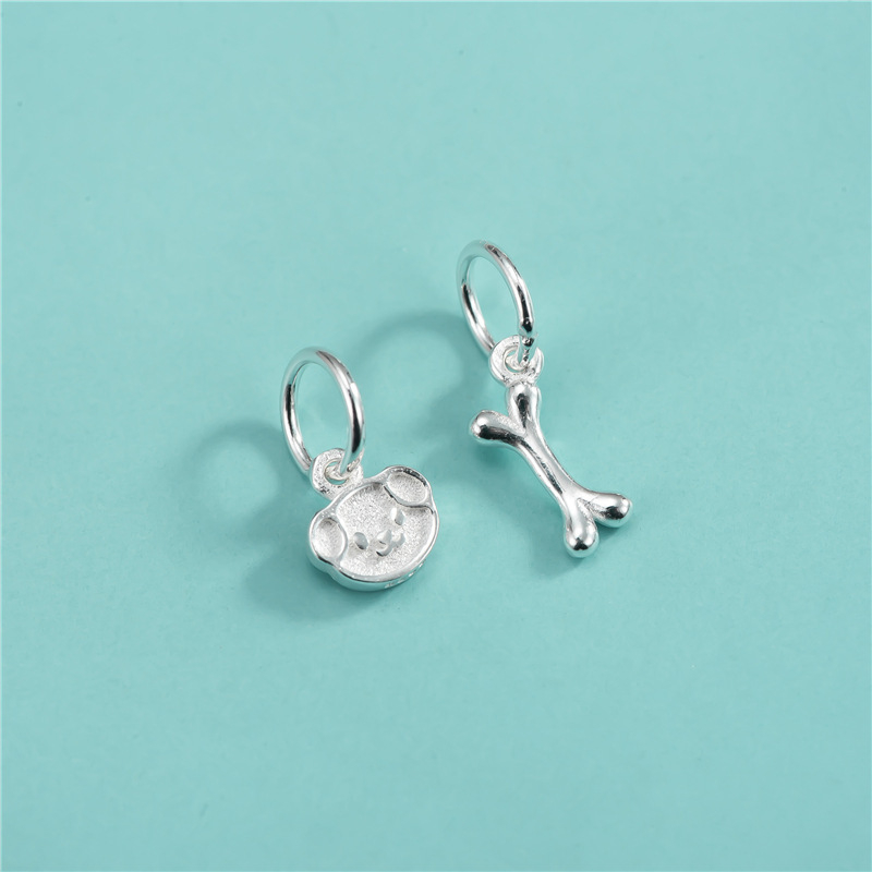 Κρεμαστό σε σχήμα οστού από ασήμι S925, ηλεκτροπλατίωση, κρυστάλλιες λεπτομέρειες