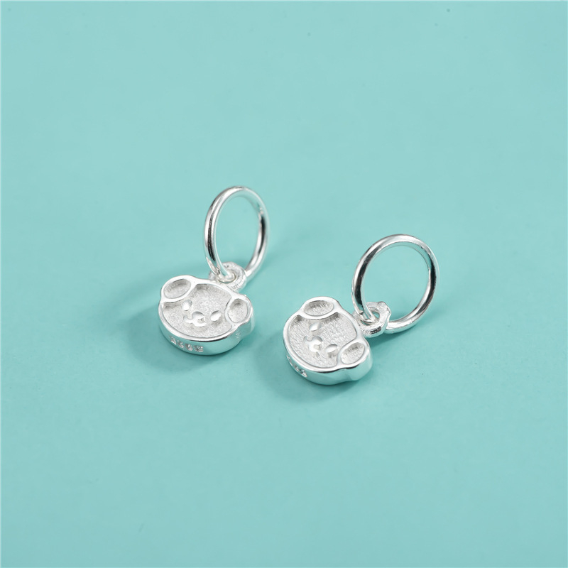 Κρεμαστό σε σχήμα οστού από ασήμι S925, ηλεκτροπλατίωση, κρυστάλλιες λεπτομέρειες