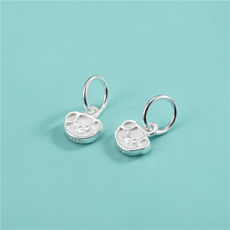 Κρεμαστό σε σχήμα οστού από ασήμι S925, ηλεκτροπλατίωση, κρυστάλλιες λεπτομέρειες